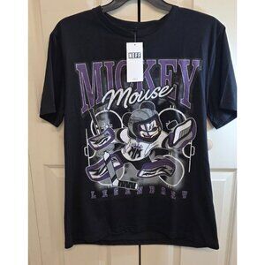 Neff Disney Mickey Mouse Graphic T Shirt Men XL Black Streetwear Crew‎ Neck